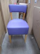 4 x Memphis Vena purple half back side chairs