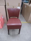 4 x Memphis Margo brown leather effect side chairs