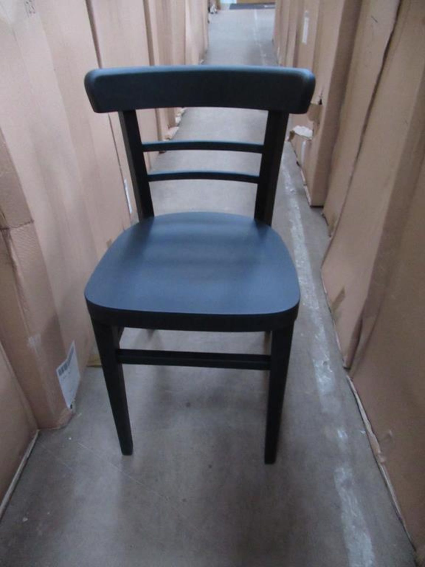 4 x Espresso black stain side chairs