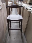 3 x Low Horn walnut high chairs