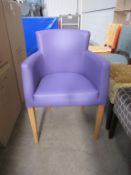 2 x Omega Vena purple armchairs