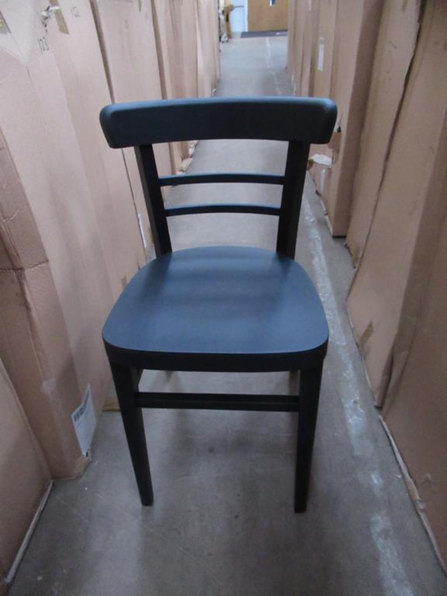 4 x Espresso black stain side chairs