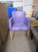 2 x Omega Vena purple armchairs