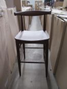 2 x Low Horn walnut high chairs