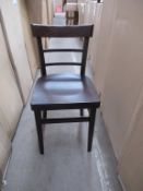 4 x Espresso dark walnut side chairs