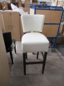 2 x Memphis ivory high stool/chair