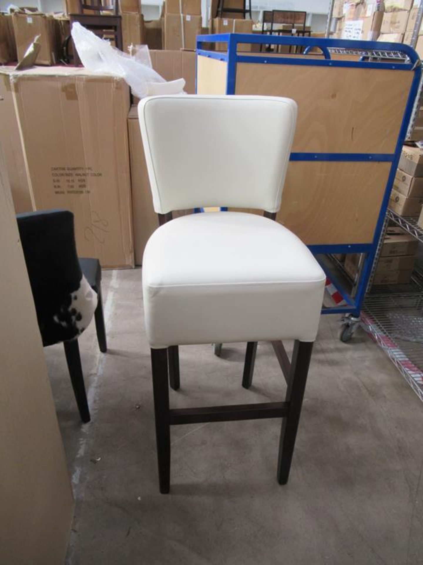 2 x Memphis ivory high stool/chair