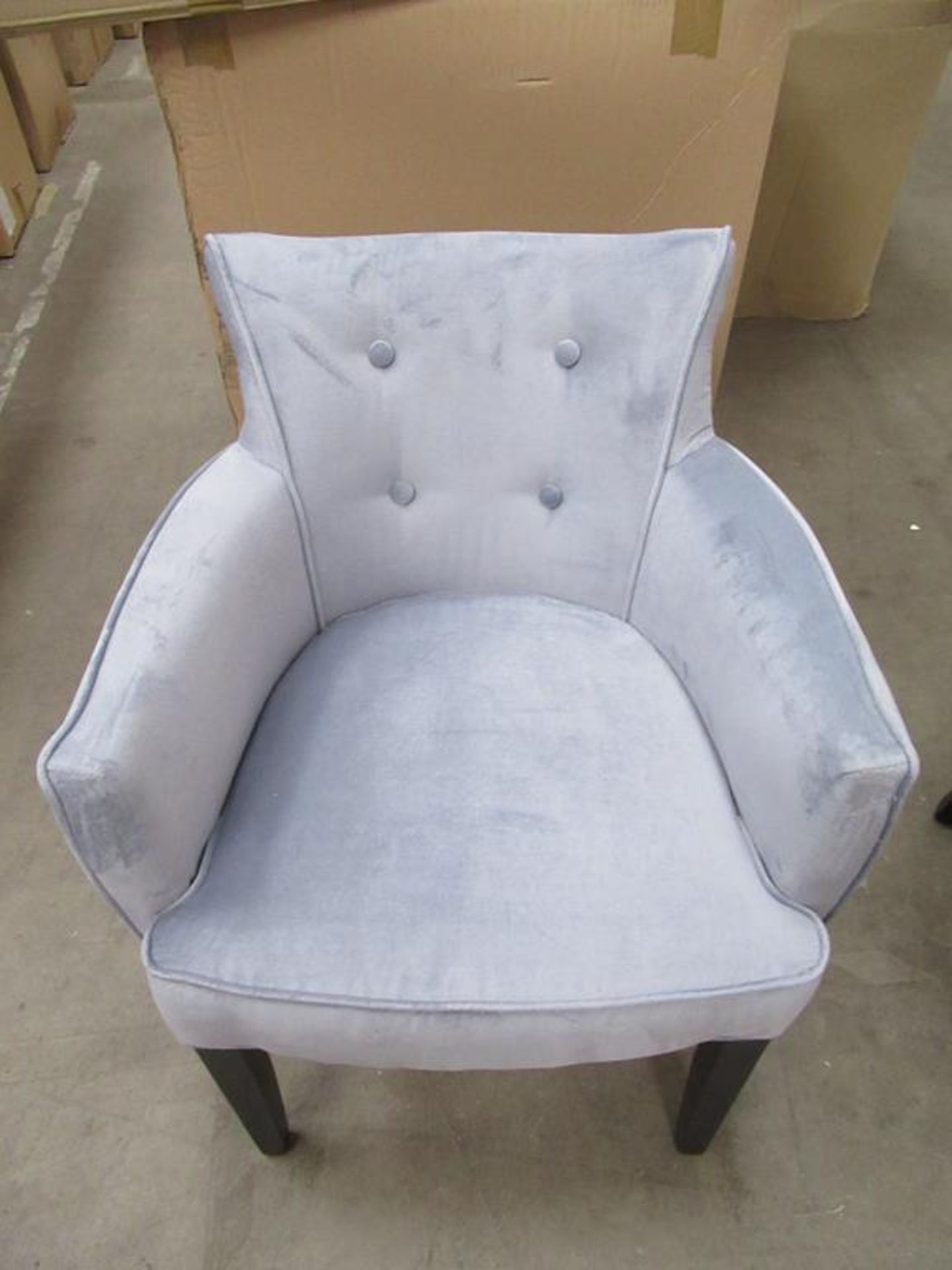 2 x Float Button Madison Tailor arm chairs - Image 2 of 3