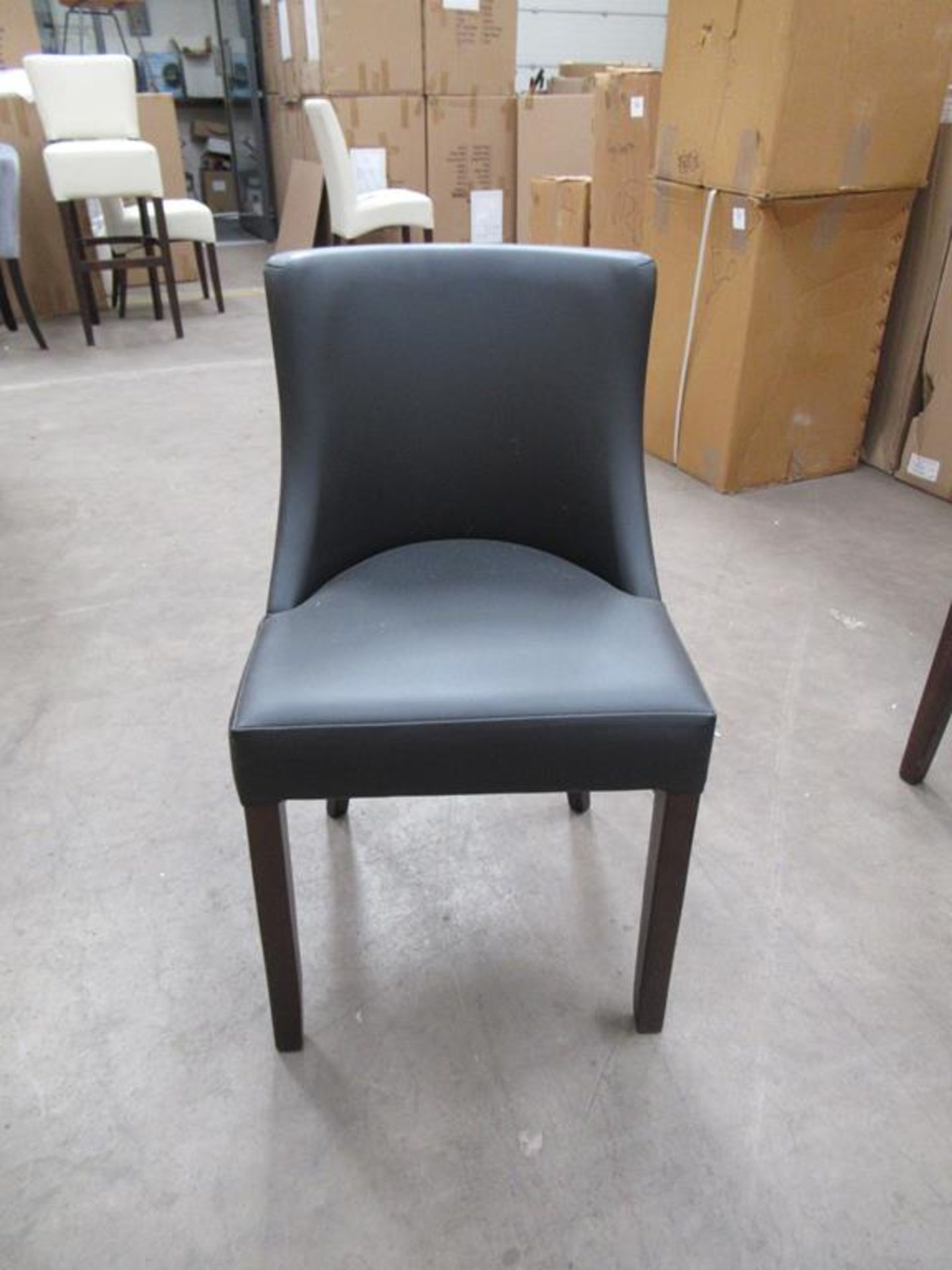 2 x Leona Vena black side chairs