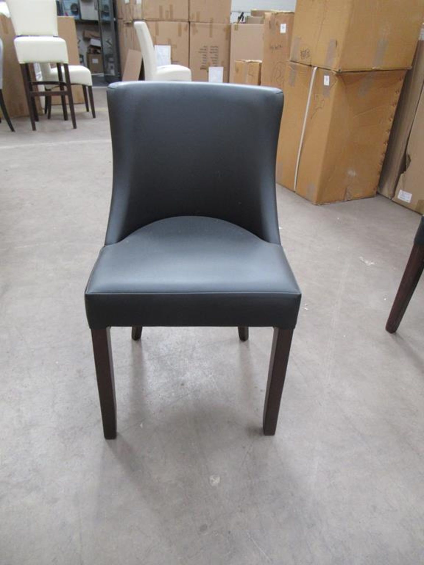 2 x Leona Vena black side chairs