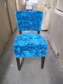 2 x Memphis Emola Kingfisher side chairs