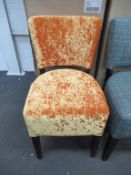 4 x Memphis burnt orange side chairs