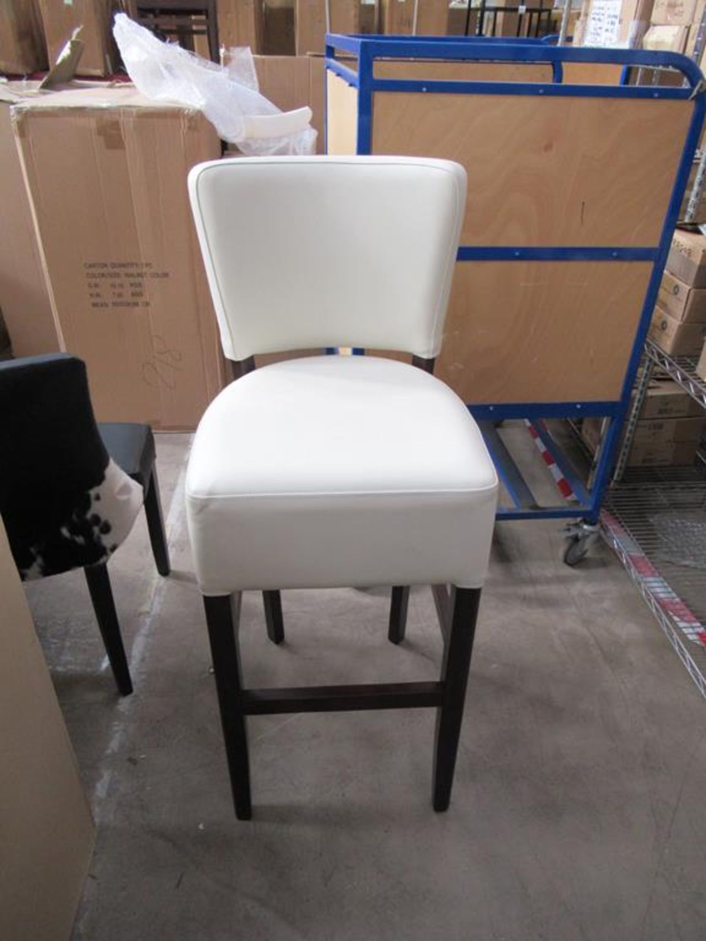 2 x Memphis ivory high stool/chair