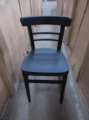6 x Espresso black stain side chairs