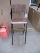 2 x Metal Effect 'Italian' high stool