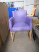 3 x Omega Vena purple armchairs