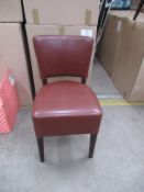 6 x Memphis Margo brown leather effect side chairs