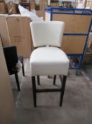 2 x Memphis ivory high stool/chair