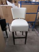 2 x Memphis ivory high stool/chair