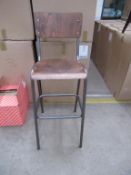 2 x Metal Effect 'Italian' high stool