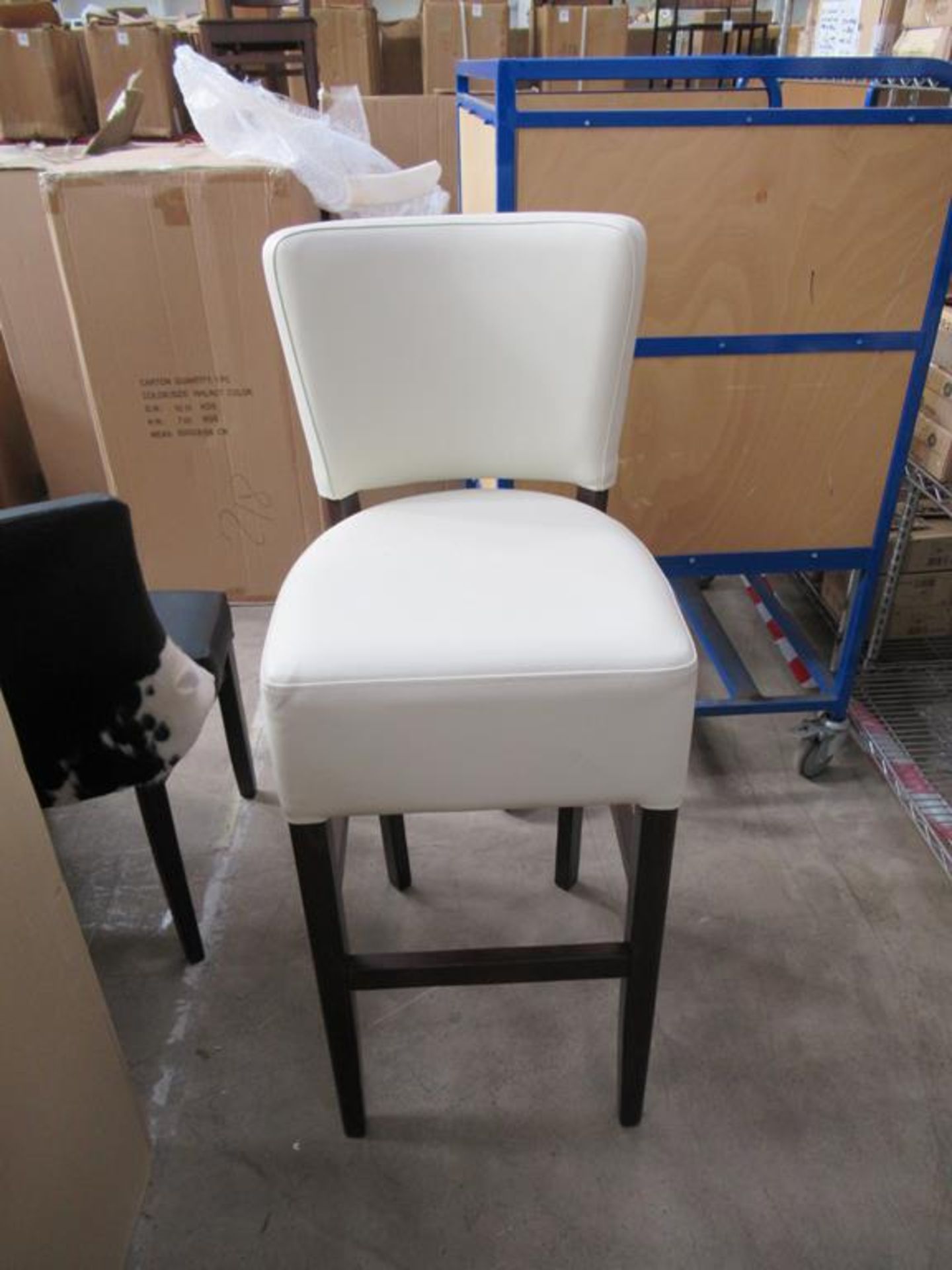 2 x Memphis ivory high stool/chair