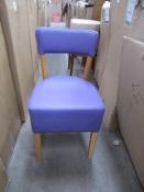 4 x Memphis Vena purple half back side chairs