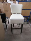 2 x Memphis ivory high stool/chair