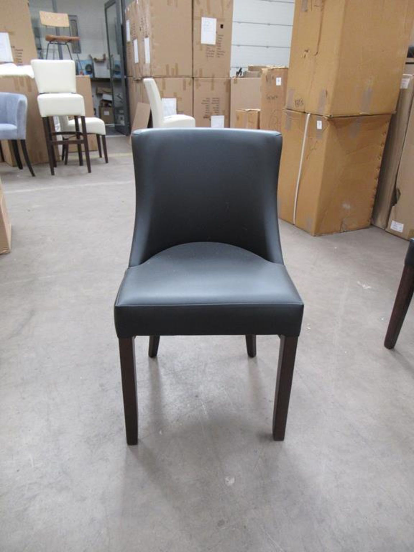 2 x Leona Vena black side chairs