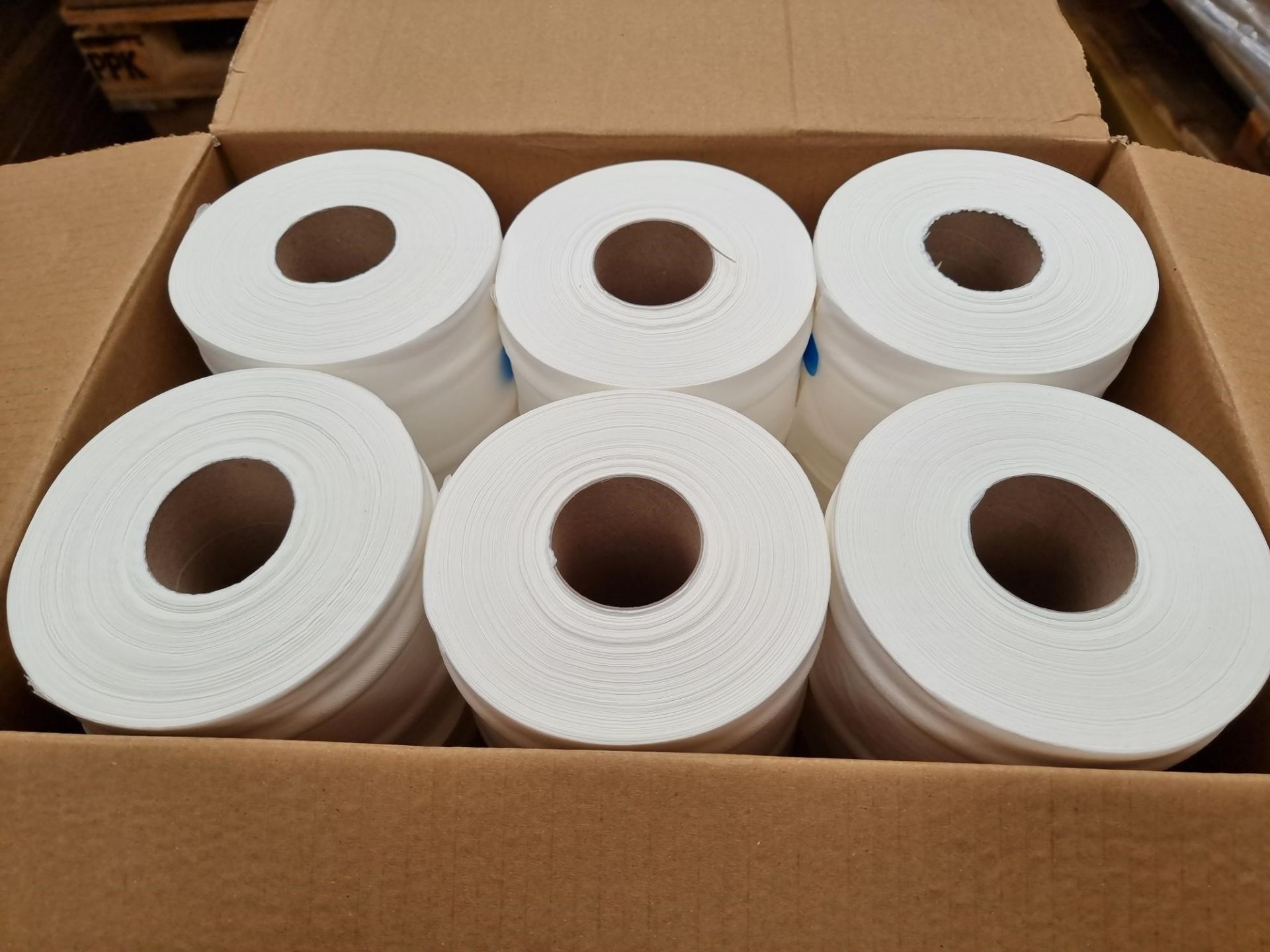 PALLET TO CONTAIN 52 x NEW BOXES OF 12 CENTRE TOILET ROLLS (624 ROLLS TOTAL). RRP £22 PER BOX