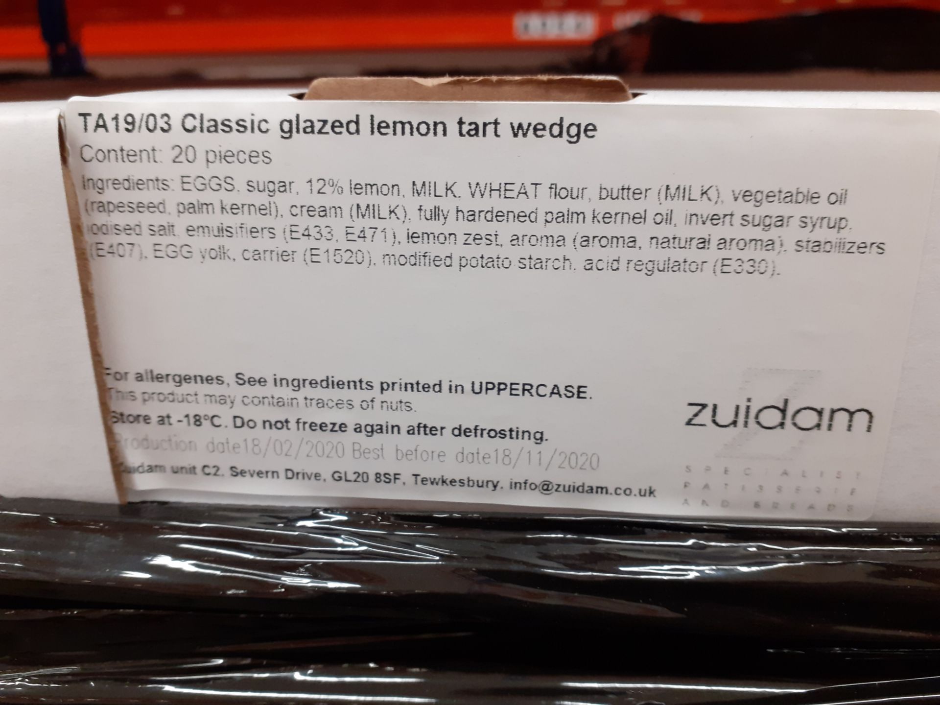 215 x TA19/03 Classic glazed lemon tart wedge (20) - Image 3 of 3