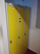 3 QMP steel Personal Lockers, 1800mm