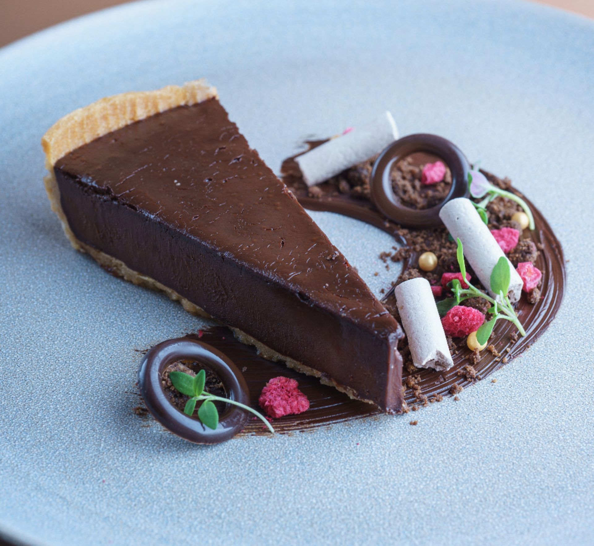 20 X TA19/04 Rich chocolate ganache tart wedge (20