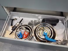 Contents of 3 drawers, to include; Cutlery, Utensi