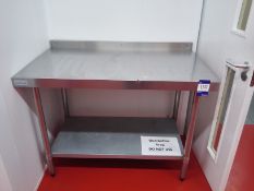 2 stainless steel Food Preparation Tables, 1200mm