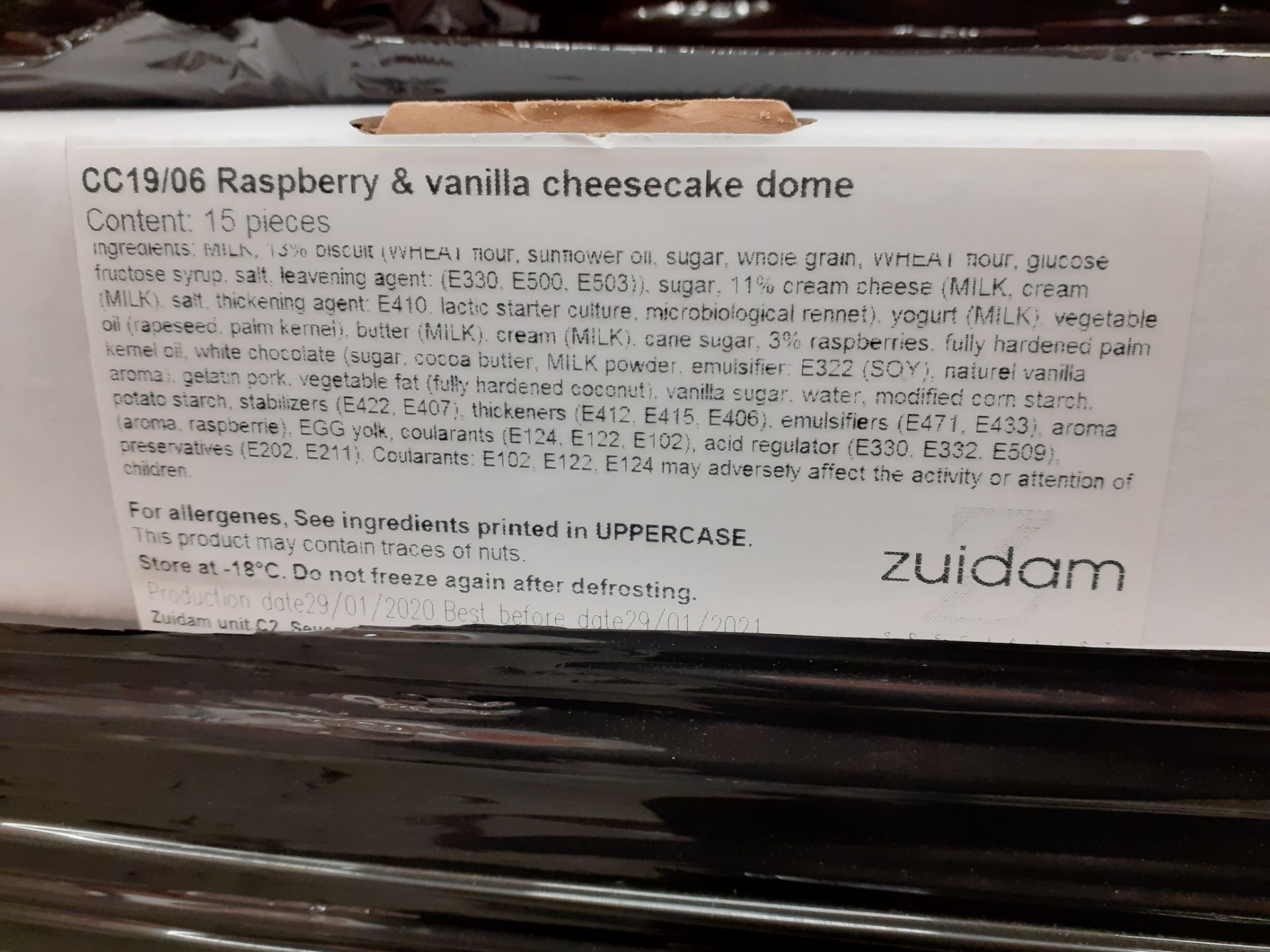 220 x CC19/06 Raspberry & vanilla cheesecake dome - Image 3 of 3