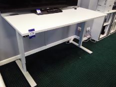White laminate Height Adjustable Desk, electric