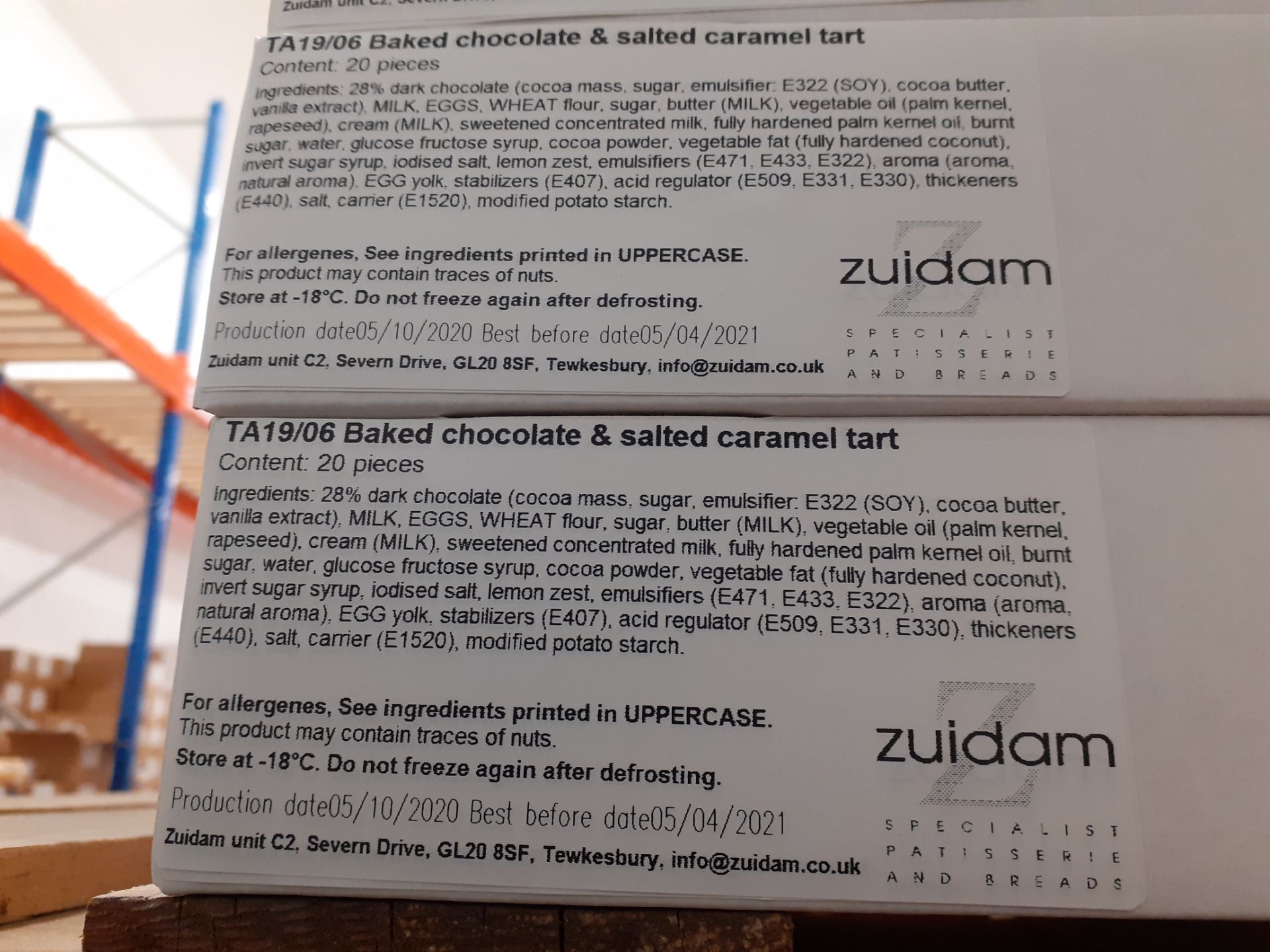 91 x TA19/06 Baked chocolate & salted caramel tart - Image 3 of 3