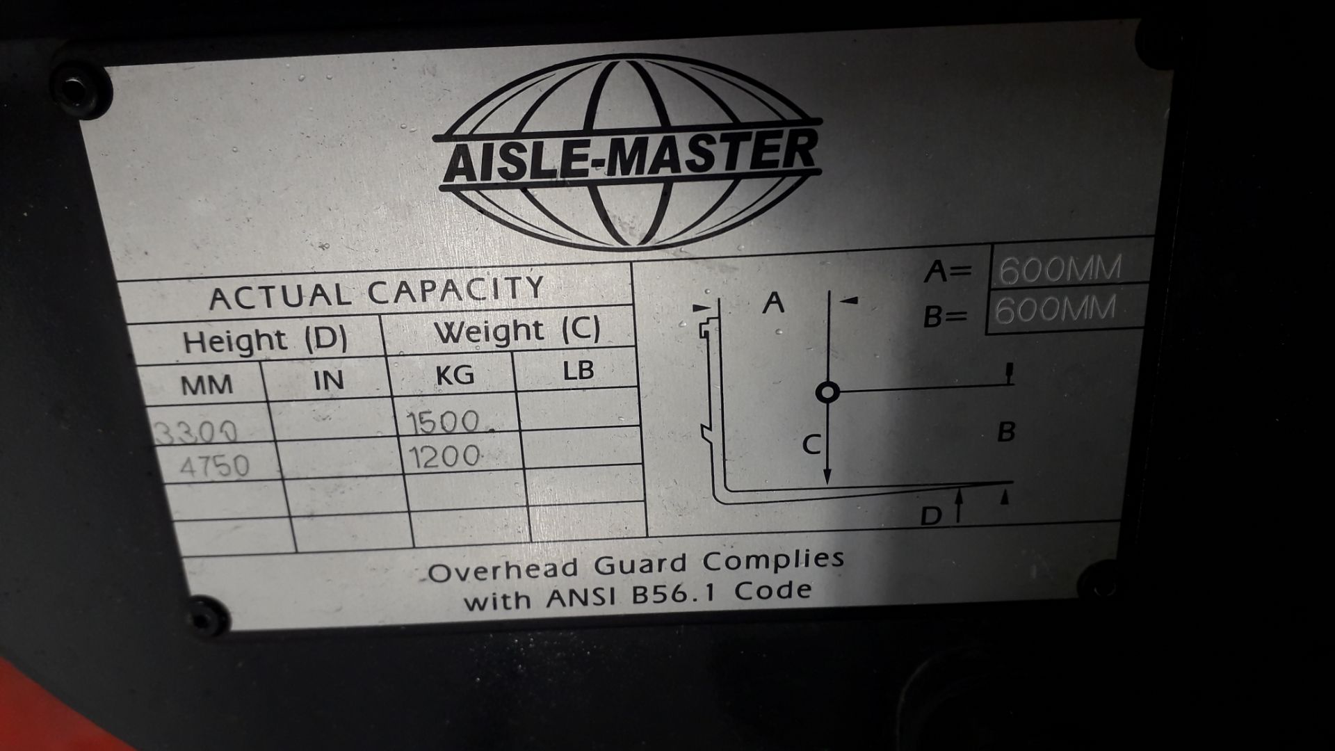 Aisle Master 15NE Electrical Forklift Truck Serial - Image 17 of 21