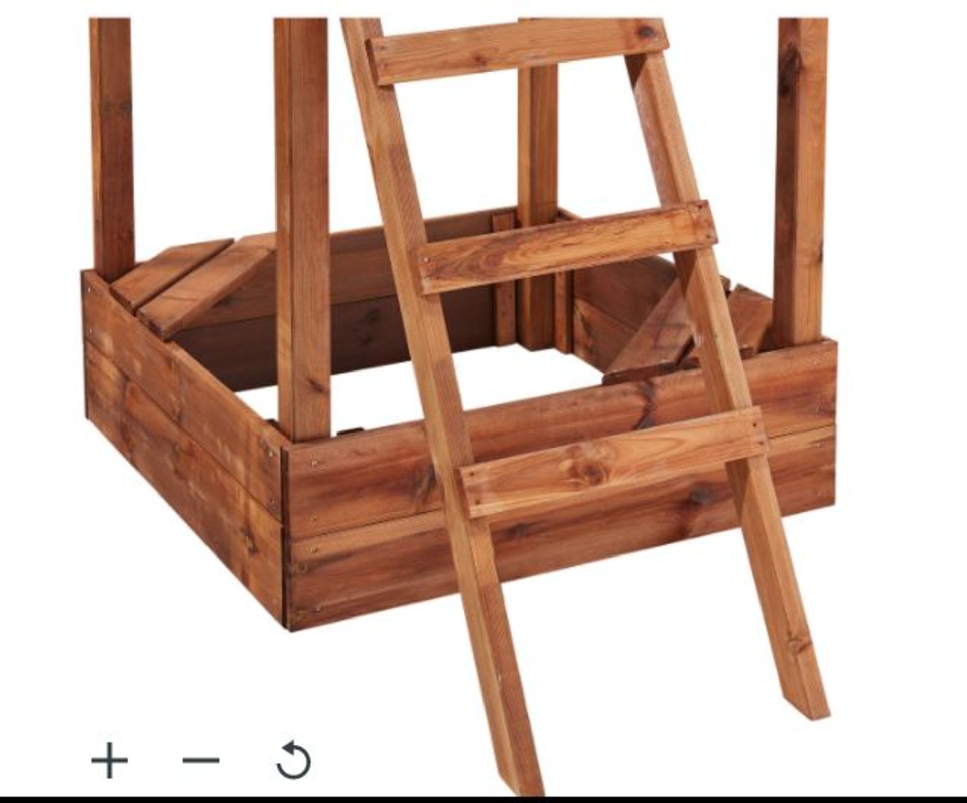 Janer Wooden Swing Set. This Janek swing set comes with swing seats, swing hooks, tower, roof - Image 2 of 2