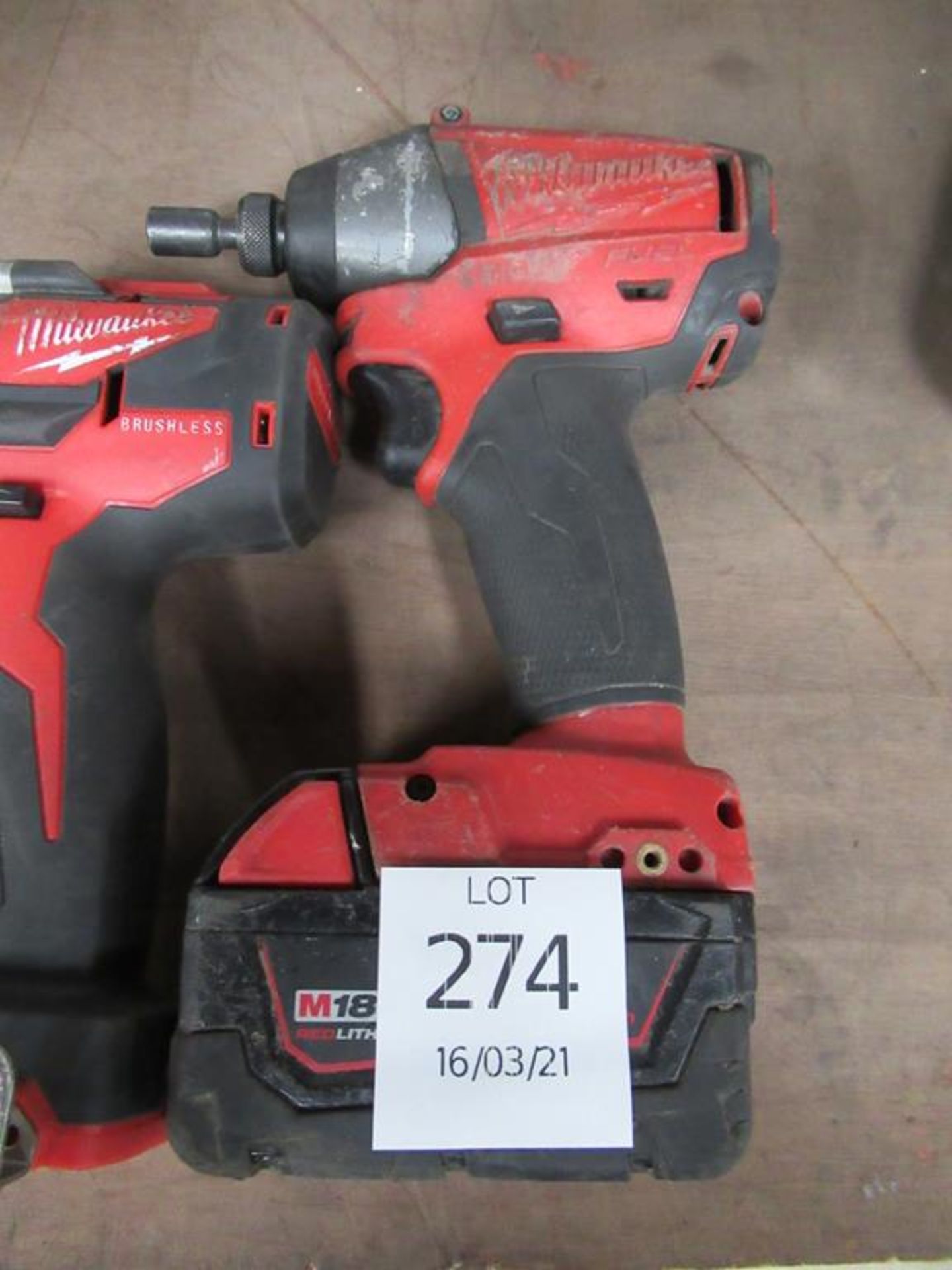 2 x Milwaukee cordless drills (one missing battery) - Image 3 of 3