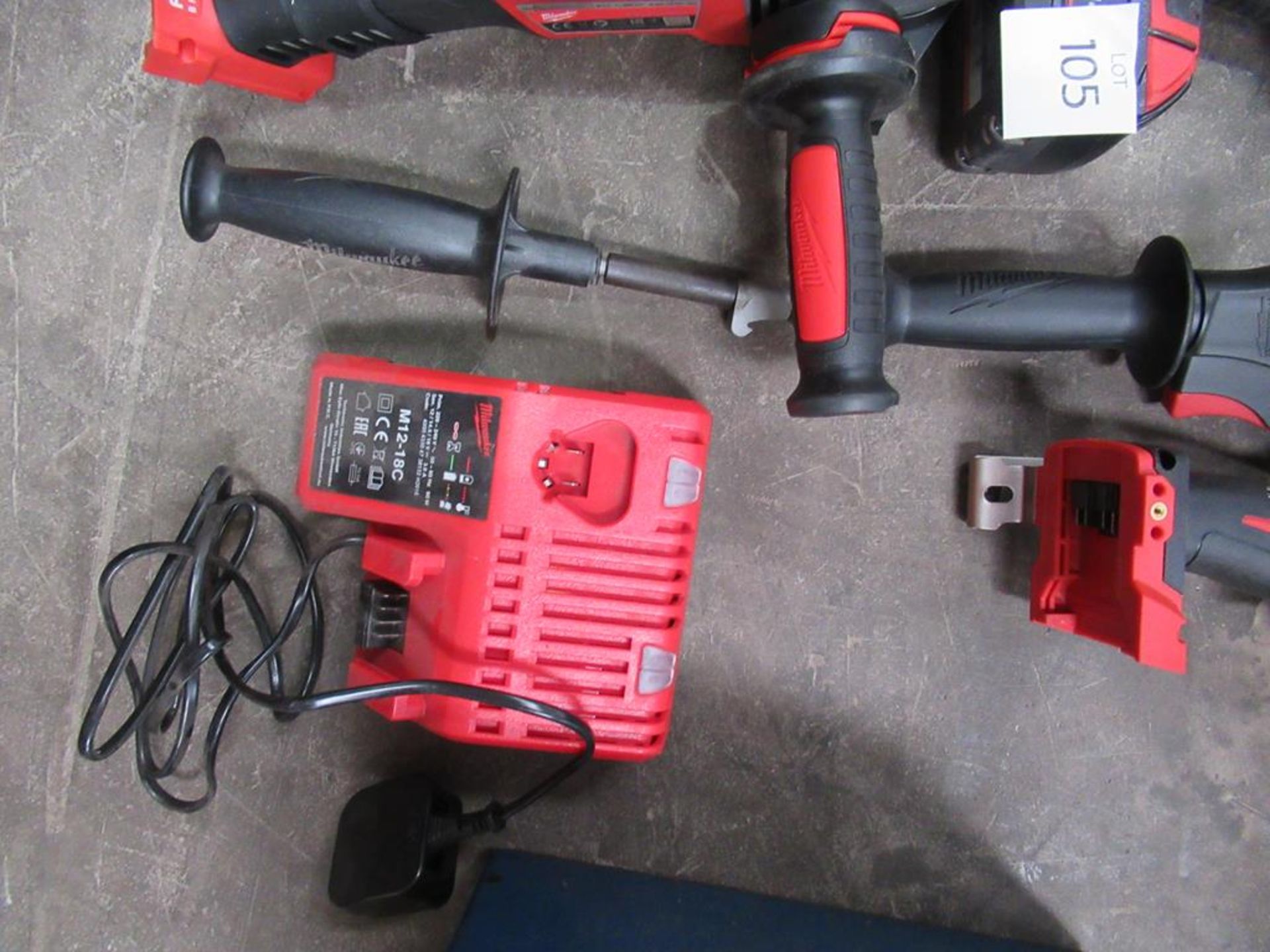 Milwake Cordless Power Tools to include 2 x drill and angle grinder, 1 x battery and charger - Image 5 of 5