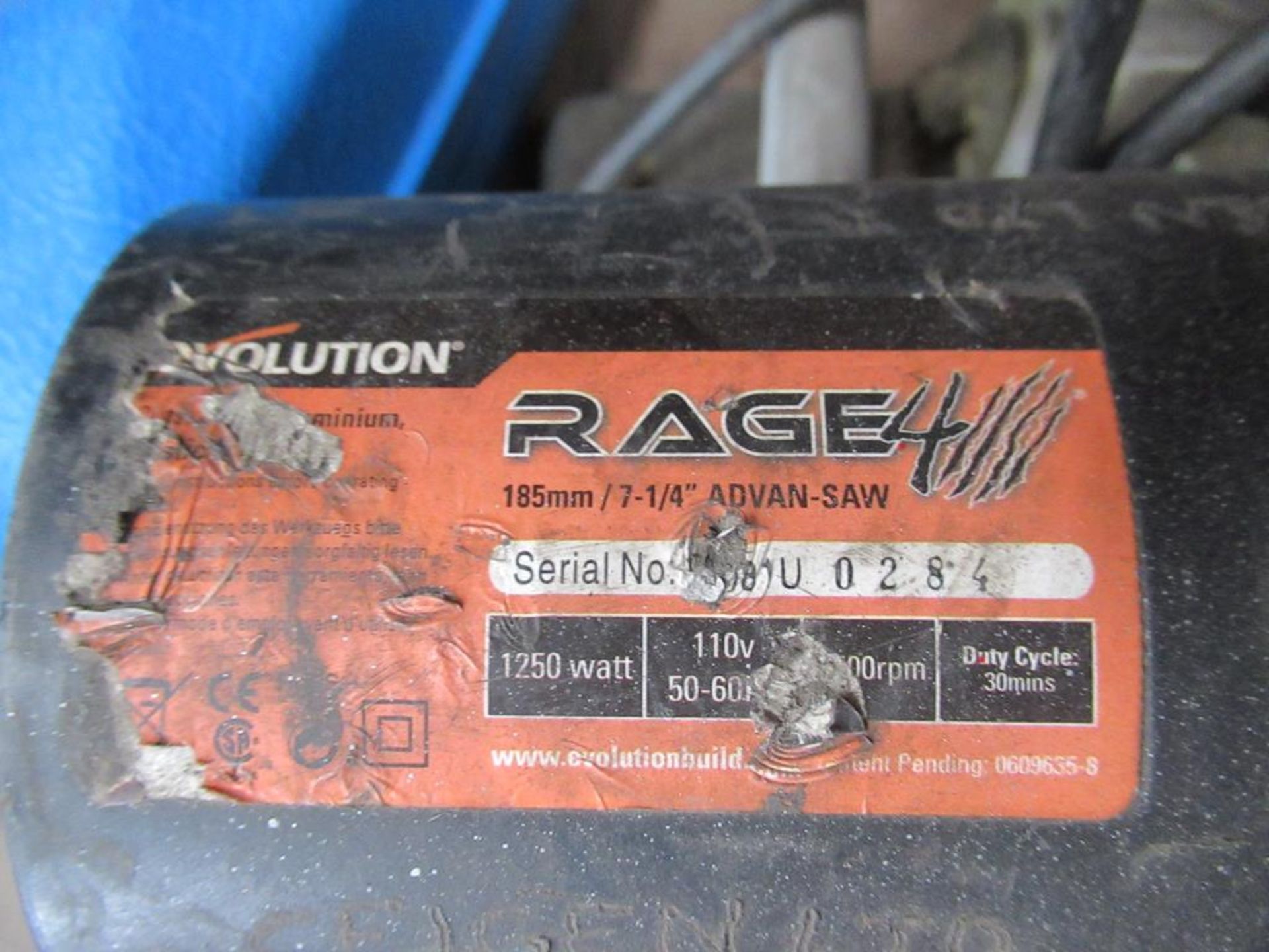 Evolution Rage4 chopsaw (110V) - Image 3 of 3