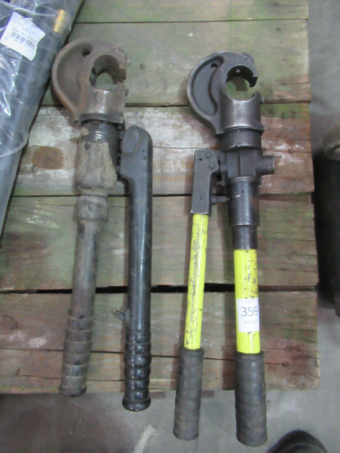 2 various Heavy Duty Crimping Tools