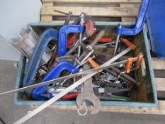 Contents of Plastic Crate to contain Various Electrical Engineering Hand Tools, G Clamps etc