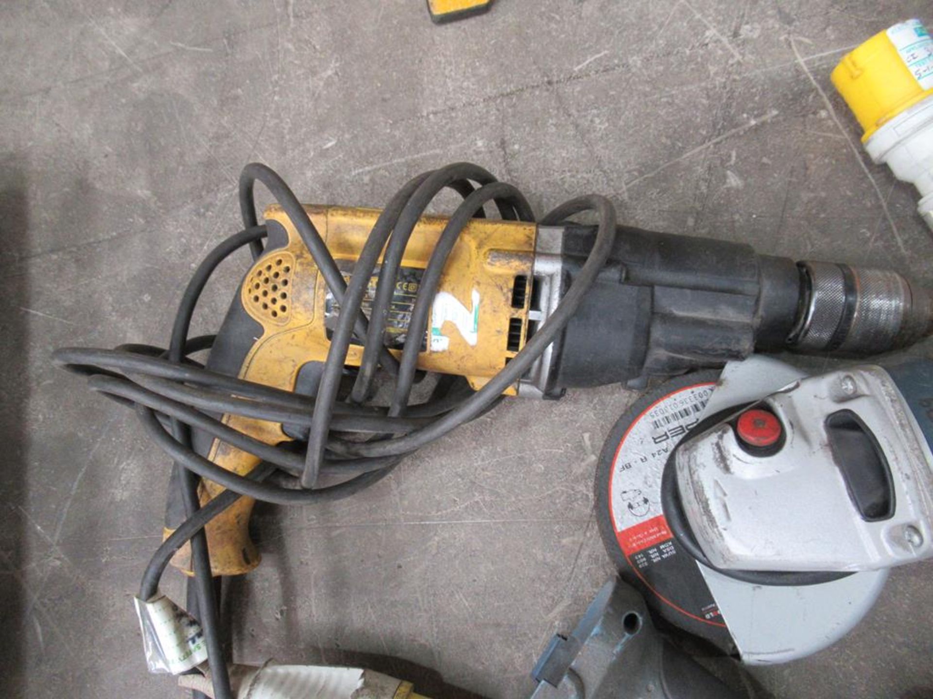 DeWalt 110V Drill, Bosch 110V Angle Grinder, Erbauer Cordless Drill and DeWalt Cordless (no battery) - Image 3 of 5