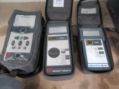 Newlec NL121 Test Unit, Megger BM401/02 Test Unit and Megger TDR100/2 Test Unit