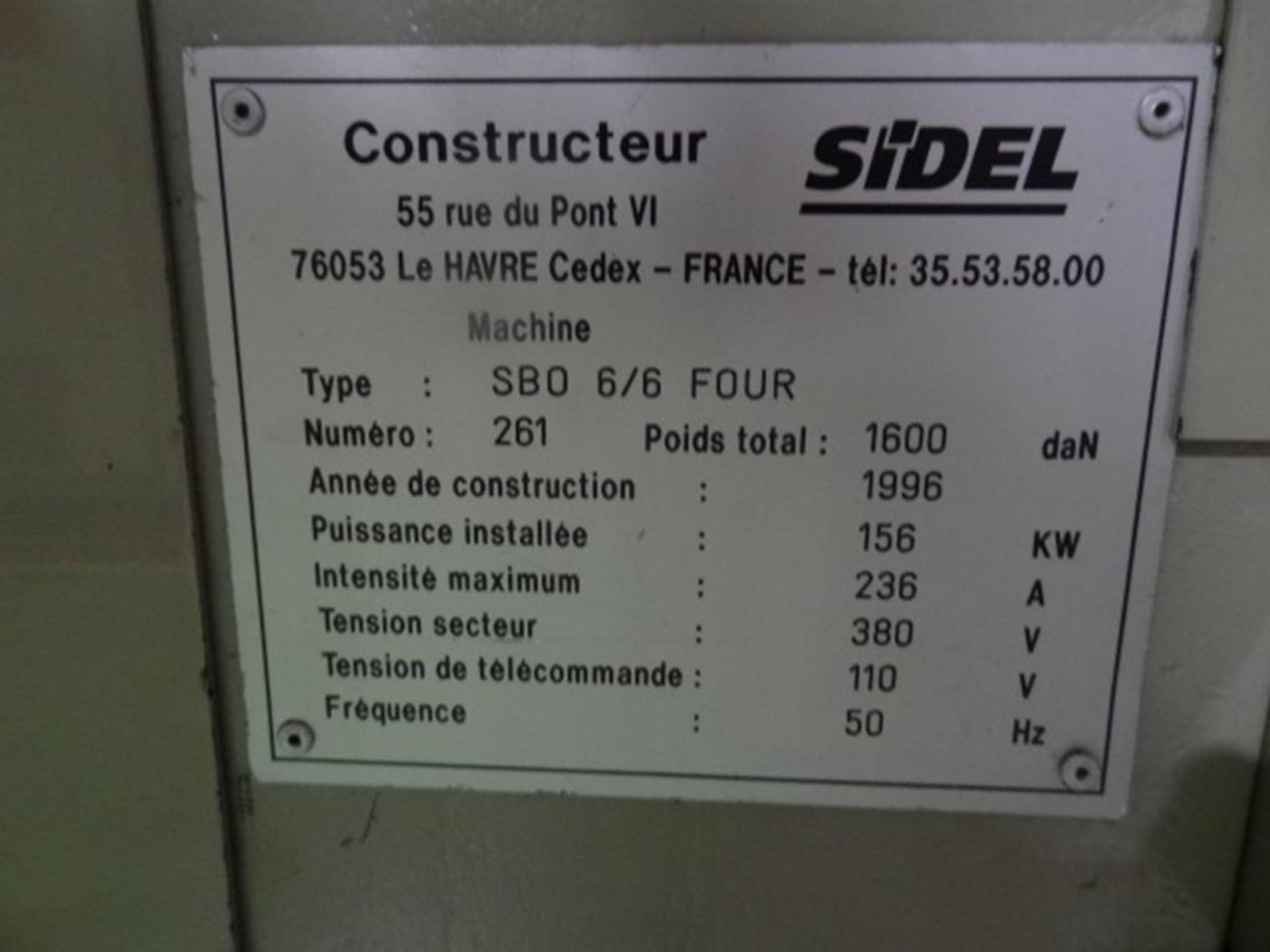 Sidel SBO 6/6 ET Blow Moulder 2 & 3 ltr - Image 3 of 8