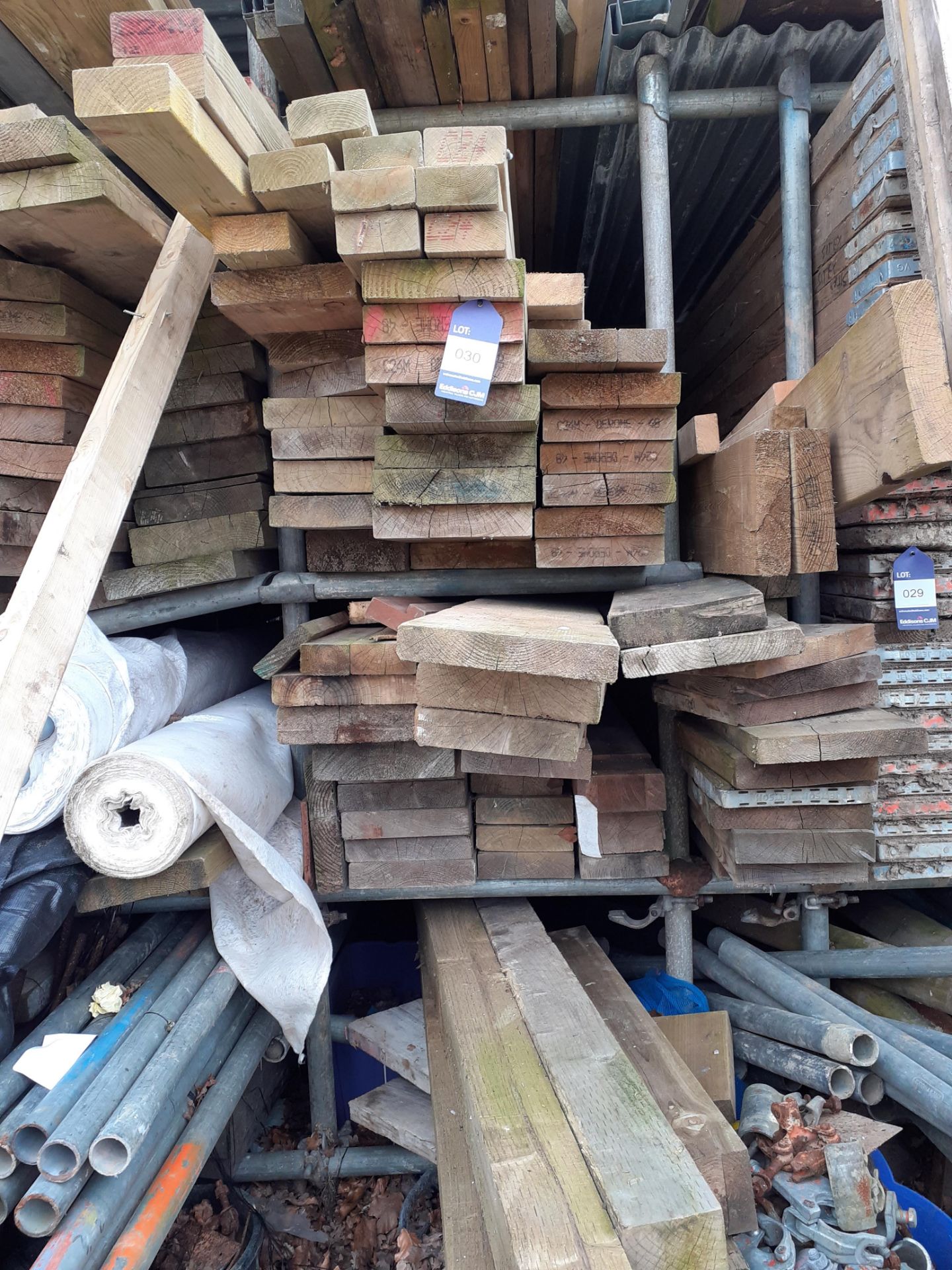 Quantity of Timber, Rebar & Plastic Drainage Pipes