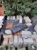 Part Pallet of Stone Sets, Quantity of Mixed Bricks, Slate Roof Tiles & Concrete Lintels