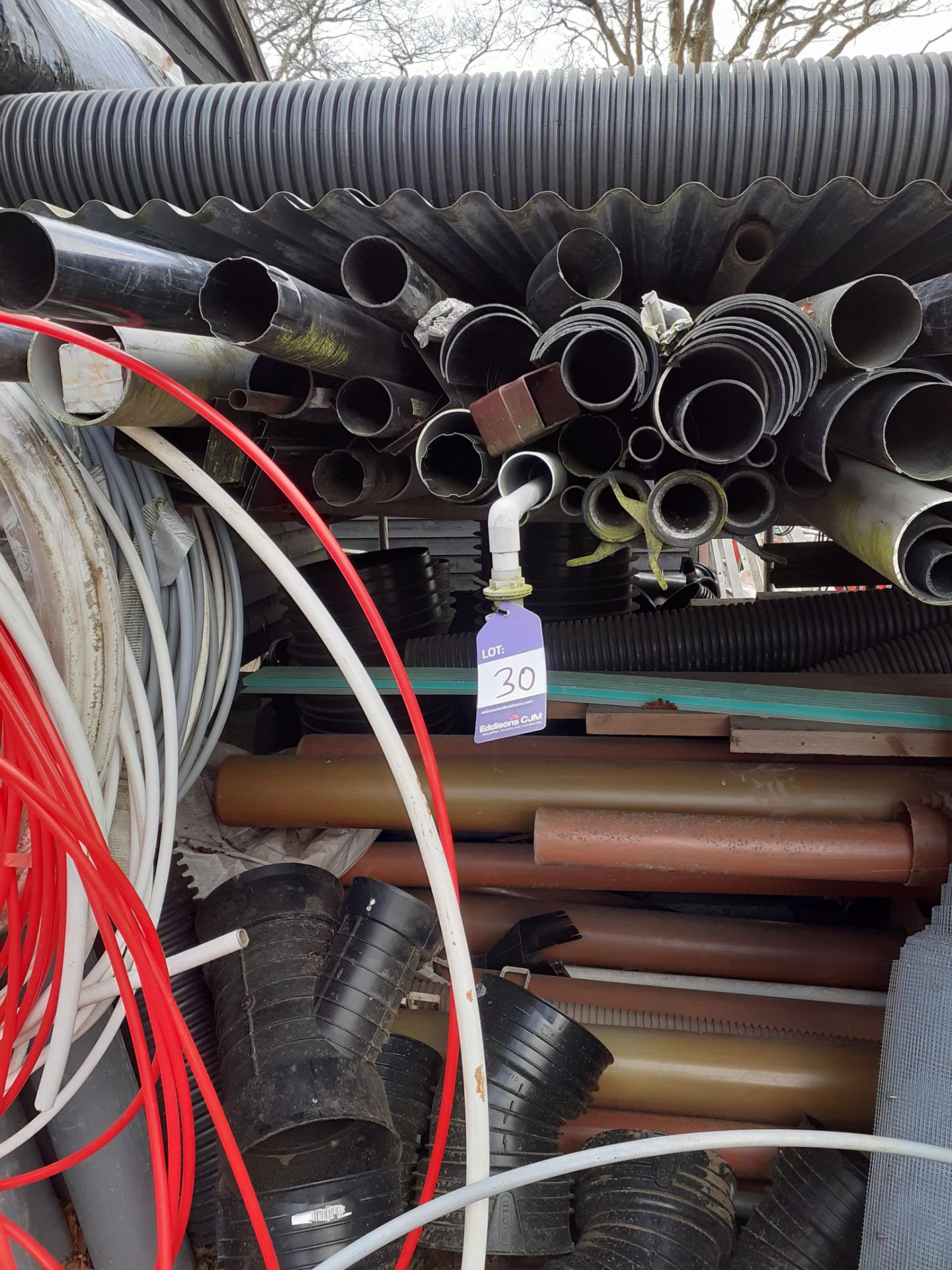 Quantity of Timber, Rebar & Plastic Drainage Pipes - Image 5 of 5